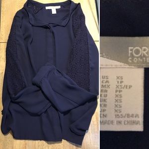 Forever 21 Long Sleeve Button Up Blouse